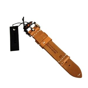 SHINOLA DETROIT Tan Leather Watch Band New